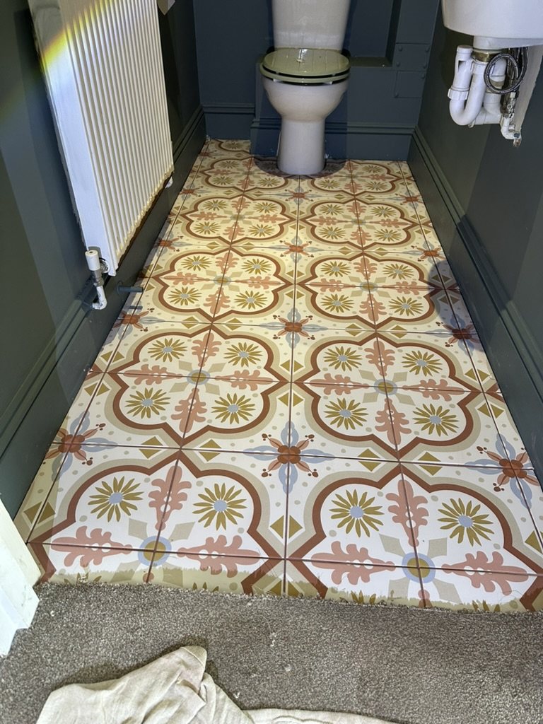 Patterned floor tiling completed by FHH Property Services
